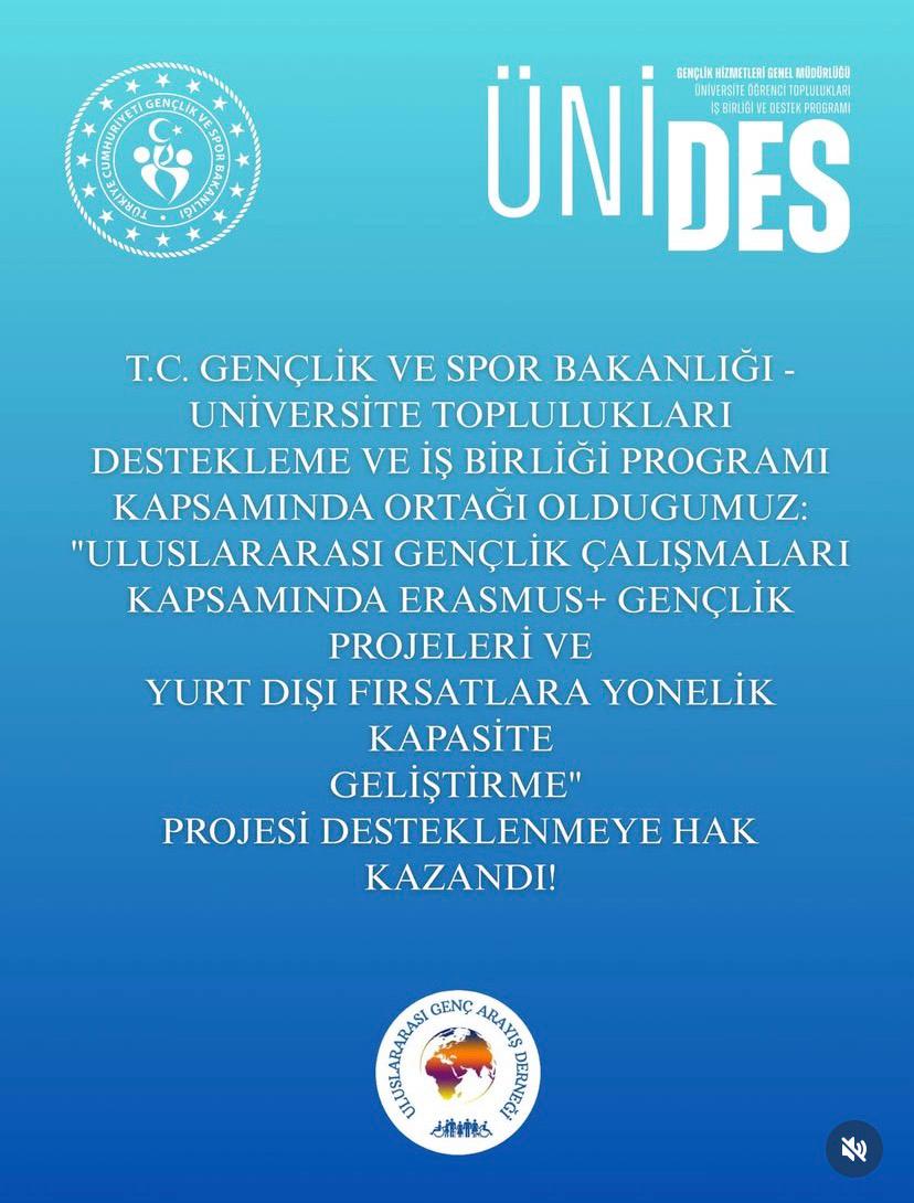 ÜNİDES Kapsamında Ortak Olduğumuz Proje Desteklenmeye Hak Kazandı!